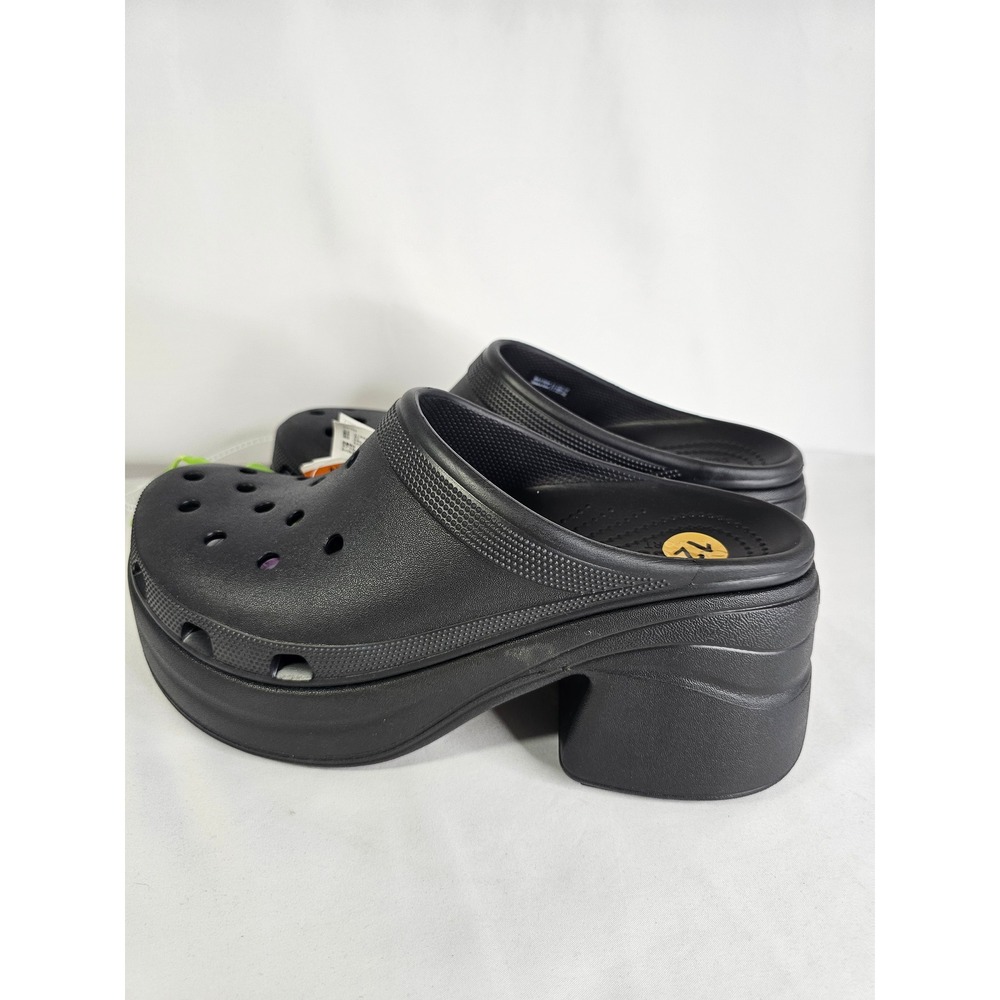 Crocs Siren Clog Black Platform High Heel Mules Womens Size 12 Mens Size 10